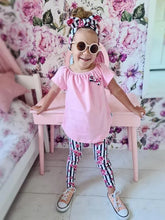 BamarNicol - Leggings, girl, flowers, stripes, pink NANA - Mari Kali Stores Cyprus
